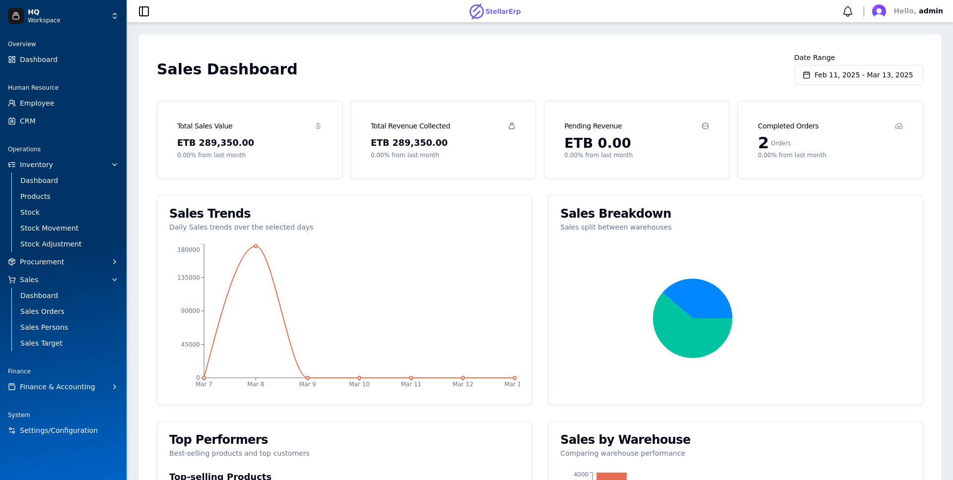 Enterprise Resource Planning System